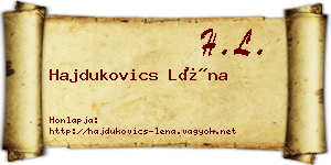 Hajdukovics Léna névjegykártya